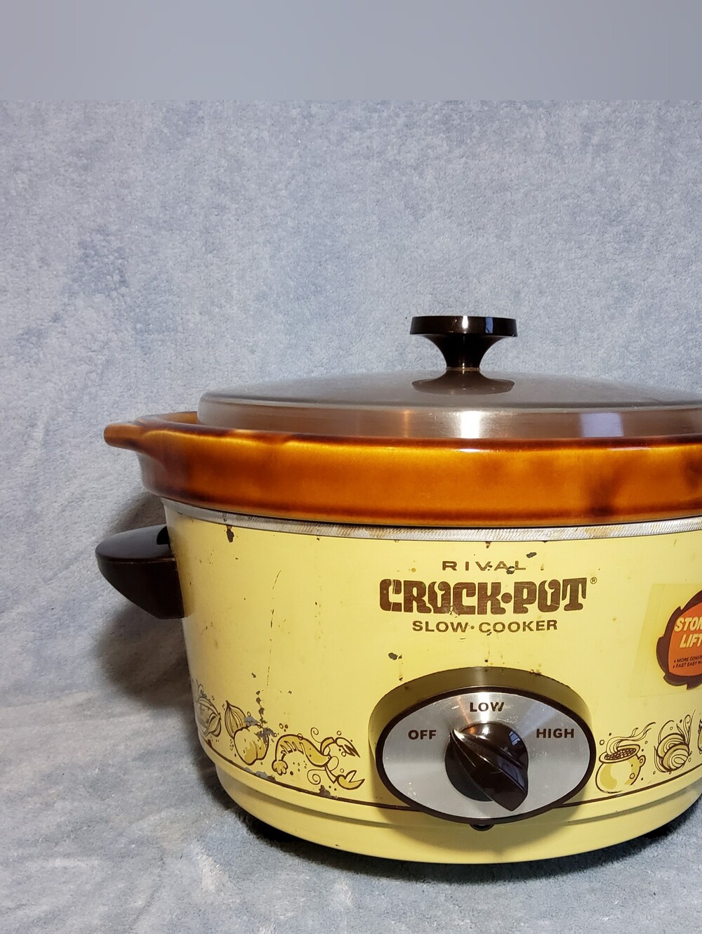Vintage Rival Crock Pot 5 Quart Model 3350/2 Plastic Lid **Tested Working**